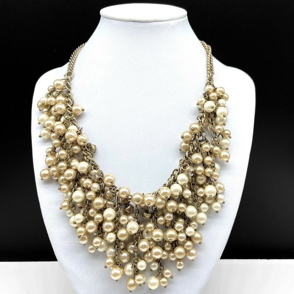 LOFT Jewelry - Ann Taylor Loft Faux Pearl Cluster Beaded Necklace